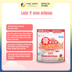 [Vị Dâu] Bột Canxi Cá Tuyết Fine Bone's Calcium For Kids FINE JAPAN bổ sung Canxi phát triển chiều cao gói 140g