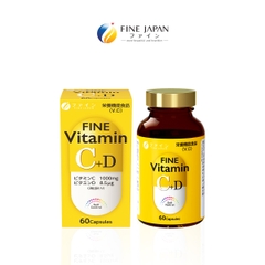 THỰC PHẨM BẢO VỆ SỨC KHỎE FINE VITAMIN C+D FINE JAPAN LỌ 60 VIÊN