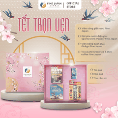 [Hộp quà Tết 2023] SAKURA TẾT TRỌN VẸN Fine Japan cho nam giới trung niên (bảo vệ gan, bổ não, điện giải, trà cà phê)