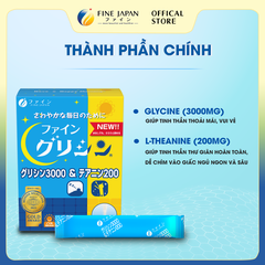 Bột hỗ trợ ngủ ngon và sâu giấc Glycine & Theanine FINE JAPAN hộp 30 thanh