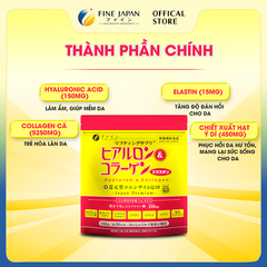 Bột uống Hyaluron & Collagen FINE JAPAN hạn chế lão hóa da gói 210g