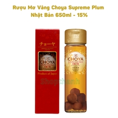 Mơ Vàng Choya Supreme Plum Single Year Nhật Bản 650ml - 15%
