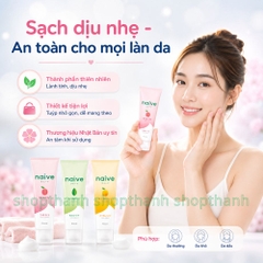 Sữa Rửa Mặt Naive Nhật Bản Dịu Nhẹ, Giữ Ẩm Tự Nhiên, Phù Hợp Da Thường, Khô & Dầu
