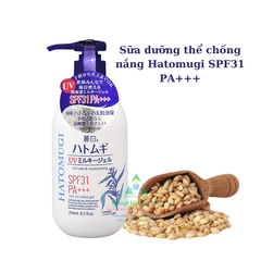 Sữa dưỡng thể chống nắng Hatomugi SPF31 PA+++ Nhật Bản- T36