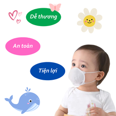 Khẩu trang Pigeon Gấu Xám Cho Bé