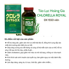 Tảo Lục Hoàng Gia Chlorella Royal DX - 1550 viên