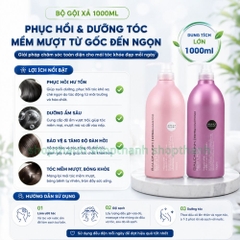 Dầu Gội Salon Link Bộ 2 Chai 1000ml Dưỡng Và Phục Hồi Tóc Dung Tích Lớn Dùng Hàng Ngày