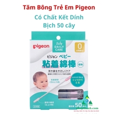 Tăm Bông Pigeon Cho Bé Nội Địa Nhật - Bịch 50 cây