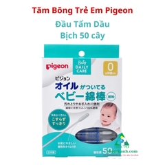 Tăm Bông Pigeon Cho Bé Nội Địa Nhật - Bịch 50 cây