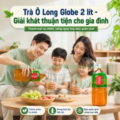Trà Ô Long 2 Lít Chai Nhựa Globe Giải Khát Dịu Mát Dung Tích Lớn Phù Hợp Gia Đình Và Nhóm