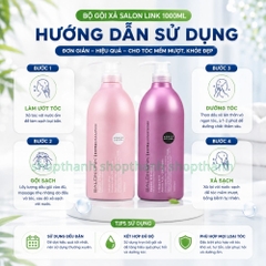 Dầu Gội Salon Link Bộ 2 Chai 1000ml Dưỡng Và Phục Hồi Tóc Dung Tích Lớn Dùng Hàng Ngày