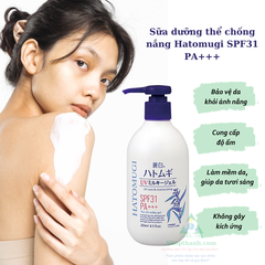 Sữa dưỡng thể chống nắng Hatomugi SPF31 PA+++ Nhật Bản- T36
