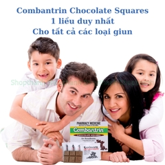Tẩy Giun Combantrin Chocolate Squares 24 VIên - Úc