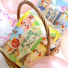 Bánh Gạo Ăn Dặm Ganbare Vị Cá Bịch 43g – Nhật Bản, Dễ Tan, Hỗ Trợ Tập Nhai, An Toàn Cho Bé Từ 7 Tháng