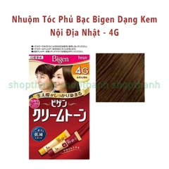 Nhuộm Tóc Phủ Bạc Dạng Kem Bigen Cream Color Nhật Bản – Che Phủ Tóc Bạc Tự Nhiên, Không Amoniac, Dưỡng Mượt Cho Người Trung Niên