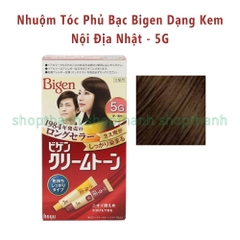 Nhuộm Tóc Phủ Bạc Dạng Kem Bigen Cream Color Nhật Bản – Che Phủ Tóc Bạc Tự Nhiên, Không Amoniac, Dưỡng Mượt Cho Người Trung Niên