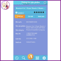 Hộp Giấy Thơm Quần Áo Bounce Hộp 160 Miếng