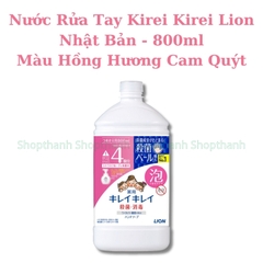 Nước Rửa Tay Kirei Kirei Lion Nhật Bản Bọt Mịn Diệt Khuẩn 99.9% Hương Thơm Tự Nhiên