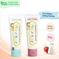 Kem Đánh Răng Jack N' Jill 50g - An Toàn Nếu Bé Vô Tình Nuốt, Không Chứa Fluoride, Phù Hợp Từ 6 Tháng