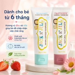 Kem Đánh Răng Jack N' Jill 50g - An Toàn Nếu Bé Vô Tình Nuốt, Không Chứa Fluoride, Phù Hợp Từ 6 Tháng