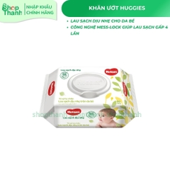 Khăn Ướt Huggies Cho Bé 80 Tờ - Mềm Mại, Dưỡng Ẩm, An Toàn Cho Da Nhạy Cảm Trẻ Sơ Sinh