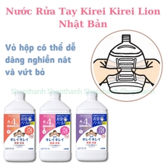 Nước Rửa Tay Kirei Kirei Lion Nhật Bản Bọt Mịn Diệt Khuẩn 99.9% Hương Thơm Tự Nhiên