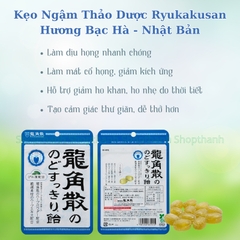 Kẹo Ngậm Thảo Dược Ryukakusan Bạc Hà – Giải Pháp Dịu Họng Tự Nhiên, Mát Lạnh Tức Thì