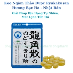 Kẹo Ngậm Thảo Dược Ryukakusan Bạc Hà – Giải Pháp Dịu Họng Tự Nhiên, Mát Lạnh Tức Thì