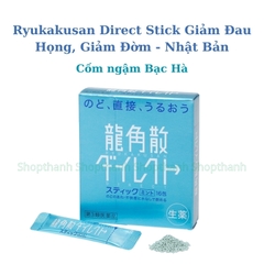 Cốm Ngậm Ryukakusan Direct Stick Nhật Bản - Giảm Ho Giảm Đau Họng Hiệu Quả.