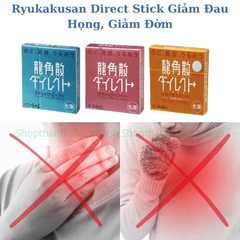 Cốm Ngậm Ryukakusan Direct Stick Nhật Bản - Giảm Ho Giảm Đau Họng Hiệu Quả.