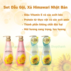 Set Dầu Gội Xả Hoa Hướng Dương Himawari Nhật Bản - 400ml