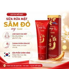 Sữa Rửa Mặt Sâm Đỏ Hàn Quốc My Gold 130ml Làm Sạch Dịu Nhẹ Phù Hợp Da Hàng Ngày