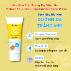 Sữa Rửa Mặt Melano CC Deep Clear Enzyme Face Wash 130g – Làm Sạch Sâu, Dưỡng Sáng Da Với Vitamin C Kép, Ngăn Ngừa Mụn & Loại Bỏ Tế Bào Chết