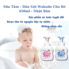 Sữa Tắm và Dầu Gội Wakodo Nhật Bản 450ml