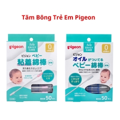 Tăm Bông Pigeon Cho Bé Nội Địa Nhật - Bịch 50 cây