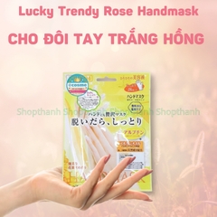 Mặt Nạ Dưỡng Da Tay Lucky Trendy Rose Hand Mask - Mặt Nạ Dưỡng Ẩm Chăm Sóc Da Tay Nhật Bản