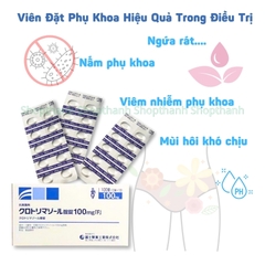 Viên Đặt Trị Nấm Âm Đạo Elcido 100mg Nhật Bản Vỉ 10 viên