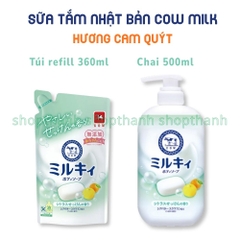 Sữa Tắm Bọt Mịn Dịu Nhẹ COW Nhật Bản Làm Sạch Sâu Không Gây Khô Da Phù Hợp Mọi Loại Da
