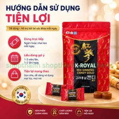 Kẹo Hồng Sâm Hàn Quốc 200g K-ROYAL Gold Bổ Sung Sinh Lực Tiện Lợi Dùng Hằng Ngày