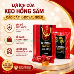 Kẹo Hồng Sâm Hàn Quốc 200g K-ROYAL Gold Bổ Sung Sinh Lực Tiện Lợi Dùng Hằng Ngày