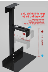 Kệ Treo CPU Gắn bàn, Giá treo CPU, Giá Đỡ CPU Gắn Bàn, Giá Treo CPU Gắn Bàn (Có Thể Điều Chỉnh Độ Rộng) PK-1233