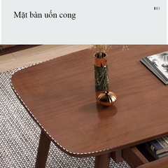 Bàn trà, bàn sofa màu óc chó có ngăn kéo lưu trữ đồ phong cách Nhật Bản mới lạ