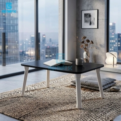 Bàn học gấp gọn mini mặt gỗ MDF cao cấp chân nhựa, bàn xếp gọn ngồi bệt học tập, làm việc tại nhà