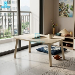 Bàn học gấp gọn mini mặt gỗ MDF cao cấp chân nhựa, bàn xếp gọn ngồi bệt học tập, làm việc tại nhà