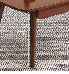 Bàn trà, bàn sofa màu óc chó có ngăn kéo lưu trữ đồ phong cách Nhật Bản mới lạ