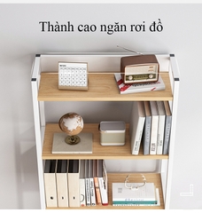 Kệ sách lưu trữ đa năng màu gỗ tối cực đẹp, chất liệu gỗ MDF chống ẩm phù hợp mọi không gian