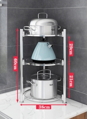 Giá để xoong nồi inox chắc chắn bền bỉ chịu lực tốt