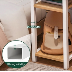 Bàn học, Bàn làm việc kèm 2 tầng thiết kế phong cách hiện đại, mặt gỗ MDF dễ lau chùi, khung sắt sơn tĩnh điện chắc chắn
