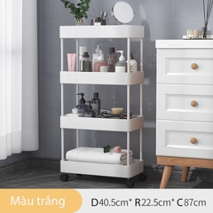 Xe đẩy spa, kệ để đồ đa năng 4 tầng có bánh xe di chuyển tiện lợi hiện đại phù hợp với mọi không gian 