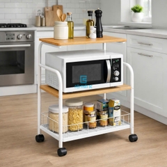 Kệ đa năng để đồ nhà bếp 1 tầng gỗ, kệ để lò vi sóng K-981